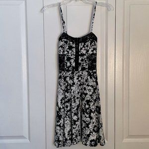 XS Black and White Floral Bethany Mota Aeropostale Sundress